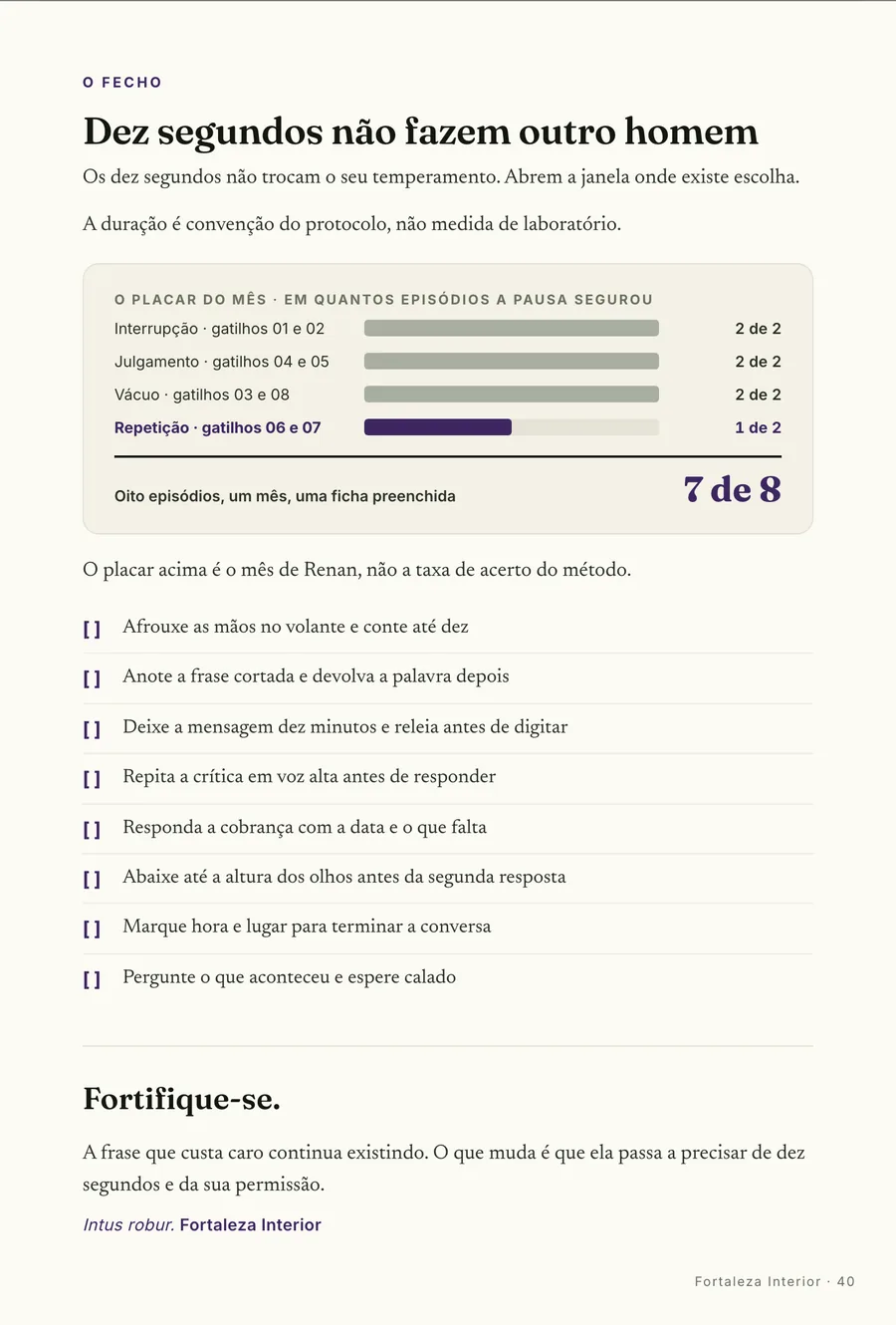 O fecho: O placar do mês do Renan: a pausa segurou em 7 de 8